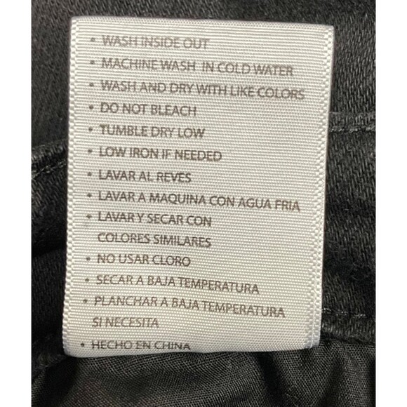 KANCAN High-Rise Distressed Slim Straight Black Denim Jeans, Sz 5/26 - Picture 9 of 9